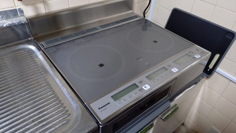 火事の心配も軽減されます!ガスコンロからIH200Vヒーターに入替え